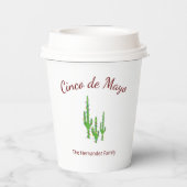 Cinco de Mayo Fiesta Party Desert Cactus Papieren Bekers (Achterkant)