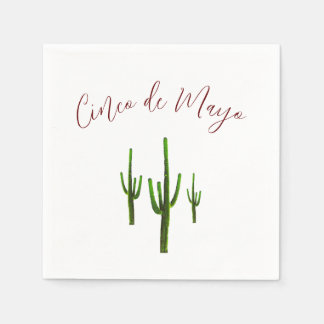 Cinco de Mayo Fiesta Party Desert Cactus Servet