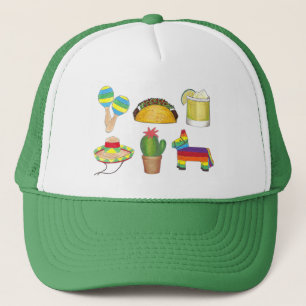 Cinco de Mayo Fiesta Pinata Taco Cactus Maracas Trucker Pet