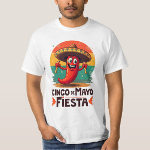 Cinco de Mayo Fiesta – pittig en leuk Mexicaans fe T-shirt