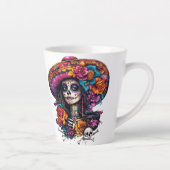 Cinco de Mayo Fiesta Squad Sugar Skull Latte Mug Mok (Rechts)