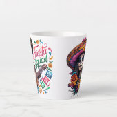 Cinco de Mayo Fiesta Squad Sugar Skull Latte Mug Mok (Voorkant)