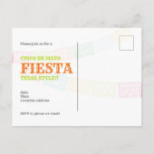 Cinco de Mayo Fiesta Texas Uitnodiging Briefkaart (Achterkant)