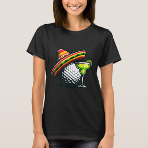 Cinco De Mayo Golf Biljart Met Sombrero En Margari T-shirt