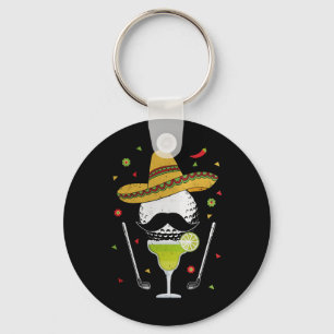 Cinco De Mayo Golf Byl Met Sombrero En Margarita Sleutelhanger