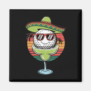 Cinco De Mayo Golfbal Met Sombrero Margarita Go Magneet