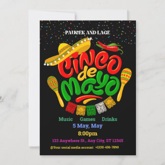 Cinco De Mayo Grappig Feest Mexicaanse Fiesta Kaart