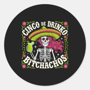 Cinco De Mayo Grappig Mexicaans Feest Cinco De Dri Ronde Sticker