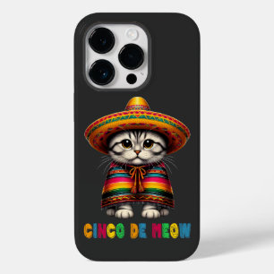 Cinco De Mayo Grappige Mexicaanse Kat Sombrero Meo Case-Mate iPhone 14 Pro Hoesje
