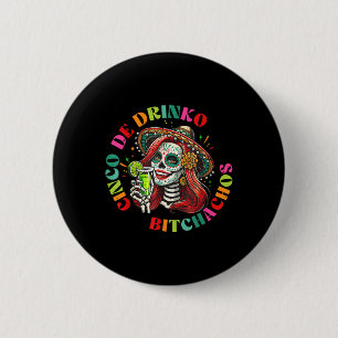 Cinco de Mayo Grappige Mexicaanse partij Cinco de Ronde Button 5,7 Cm