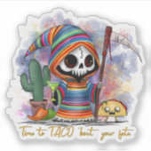 Cinco de Mayo Grim Reaper Sticker (Voorkant)