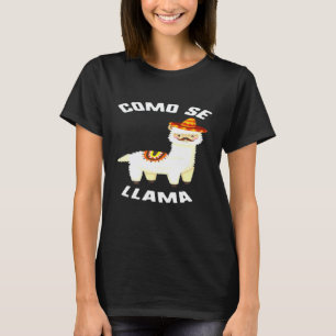 Cinco De Mayo Hoe Heet Llama Llama Hoed Snor T-shirt