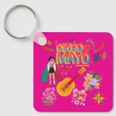 Cinco De Mayo hot pink Sleutelhanger (Voorkant)