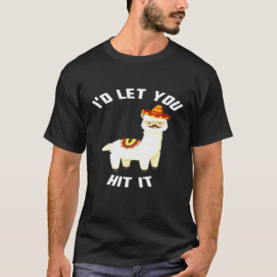 Cinco De Mayo Ik Laat Je Het Llama Sombrero Muziek T-shirt