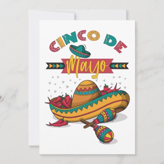 Cinco De Mayo Illustratie, 1/2 Kaart (Voorkant)