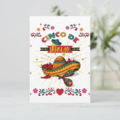 Cinco De Mayo Illustration, 2/2 RSVP Kaartje (Staand voorkant)