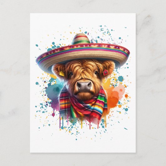 Cinco de Mayo Koe Briefkaart (Voorkant)