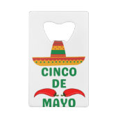 Cinco De Mayo Kredietkaart Flessenopener (Achterkant)