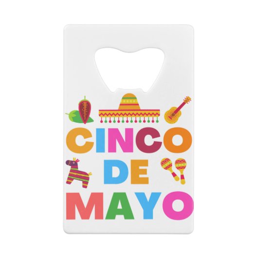 Cinco De Mayo Kredietkaart Flessenopener (Achterkant)