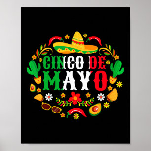 Cinco De Mayo Laat Fiesta Squad 5 De Mayo Mexicaan Poster