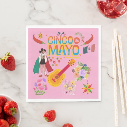 Cinco De Mayo light pink Servet (Insitu)