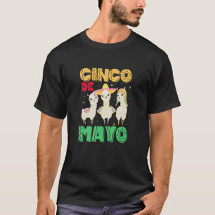 Cinco De Mayo Llama Alpaca Mexicaans Feestje T-shirt