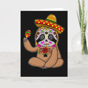 Cinco De Mayo Luiaard Halloween Mexicaanse Dag Van Kaart