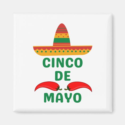Cinco De Mayo Magneet (Voorkant)
