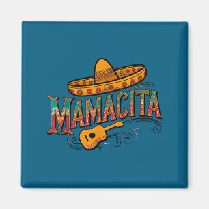 Cinco de mayo mamacita bloem mama cita Mexicaans Magneet