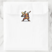 Cinco de Mayo Man Vierkante Sticker (Tas)