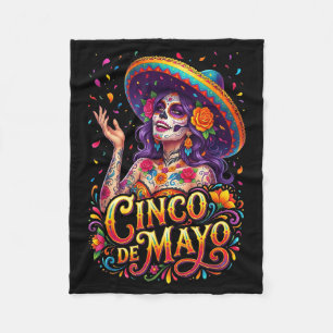 Cinco de mayo meisje mexicaans feest 5 de mayo Cin Fleece Deken