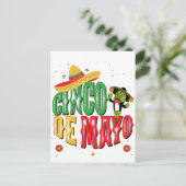 Cinco de Mayo met Pet Cactus Funny Cinco de Mayo Briefkaart (Staand voorkant)