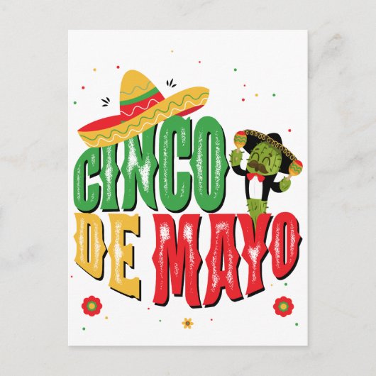 Cinco de Mayo met Pet Cactus Funny Cinco de Mayo Briefkaart (Voorkant)