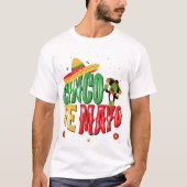 Cinco de Mayo met Pet Cactus Funny Cinco de Mayo T-shirt (Voorkant)