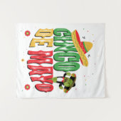 Cinco de Mayo met Pet Cactus Funny Cinco de Mayo Wandkleed (Voorkant (horizontaal))