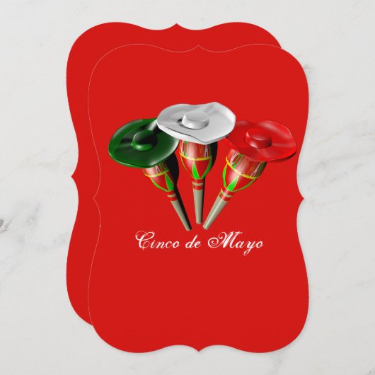 Cinco de mayo, Mexicaans feest Kaart (Voorkant / Achterkant)