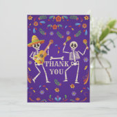 Cinco de Mayo Mexicaans feest schedel Dank je Kaart (Staand voorkant)