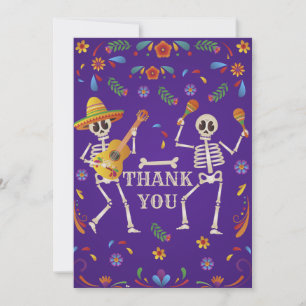 Cinco de Mayo Mexicaans Feest schedel Dank je Kaart