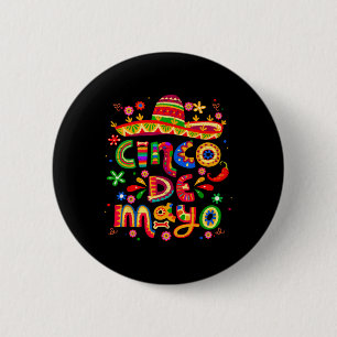 Cinco De Mayo Mexicaans Feest Vieren 5 De Mayo M Ronde Button 5,7 Cm