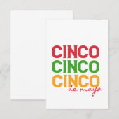Cinco De Mayo Mexicaans Vakantiefeest Cadeau Bedankkaart (Voorkant / Achterkant)