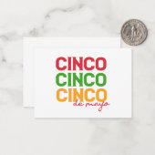 Cinco De Mayo Mexicaans Vakantiefestival Cadeau Notitiekaartje (Voorkant / Achterkant in situ)