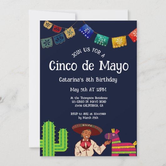 Cinco de Mayo Mexicaans verjaardagsfeestje Kaart (Voorkant)