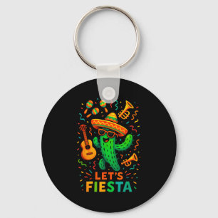 Cinco de mayo Mexicaanse cactus feest grappig laat Sleutelhanger