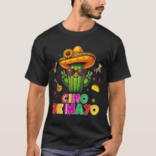 Cinco de Mayo Mexicaanse cactus grappig laat ons f T-shirt