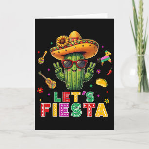 Cinco De Mayo Mexicaanse Cactus Grappig Laten we F Kaart