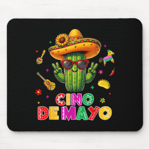 Cinco de mayo Mexicaanse cactus grappig laten we f Muismat