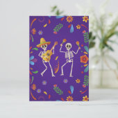 Cinco de Mayo Mexicaanse Fiesta schedel Bedankkaart (Staand voorkant)