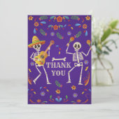 Cinco de Mayo Mexicaanse Fiesta schedel Bedankt Kaart (Staand voorkant)