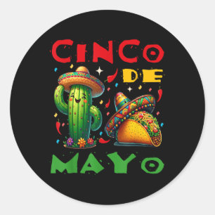 Cinco de Mayo Mexicaanse Fiesta Squad 5 de Mayo vo Ronde Sticker