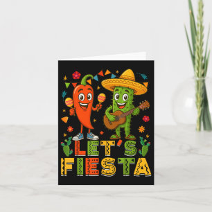 Cinco de Mayo Mexicaanse gitaar Cactus Chili laat Kaart